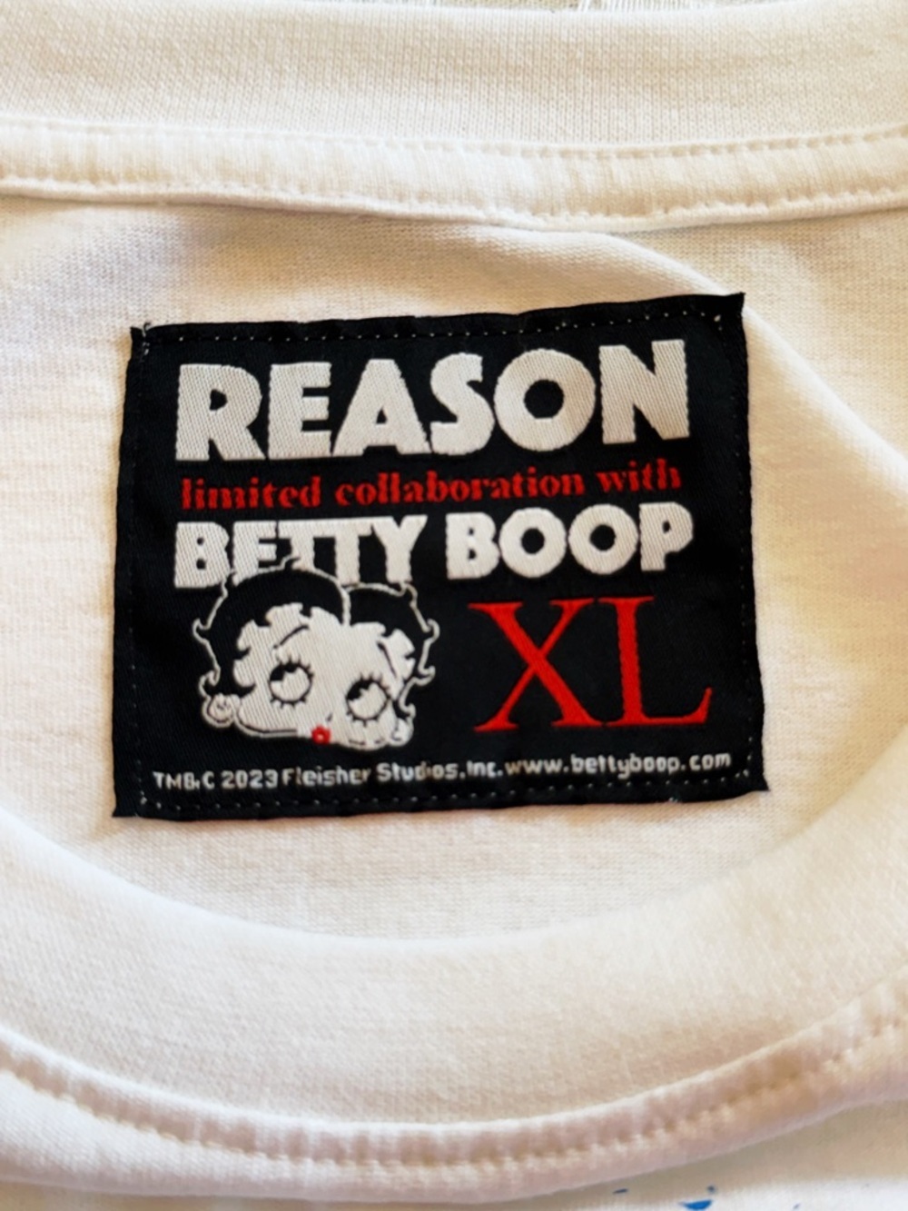 Reason Betty Boop Graphic Tee XL White Racing Car Worldwide Championship Y2K - Picture 2 of 8